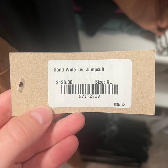 NWT Albion Fit Sand Wide Leg Jumpsuit - Picture 4 of 5